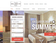 Tablet Screenshot of hilariumhotel.com